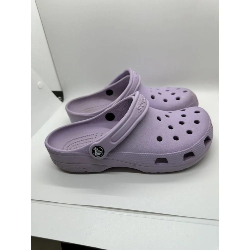 Crocs Classic Clogs Shoes Size Purple Slip On Round‎ Toe Casual Beach Summer 7